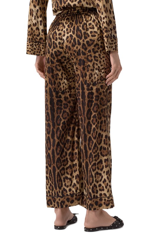 Шелковые брюки Dolce & Gabbana FTAMPT/FSAXY Леопардовый  FTAMPT/FSAXY Фото 4