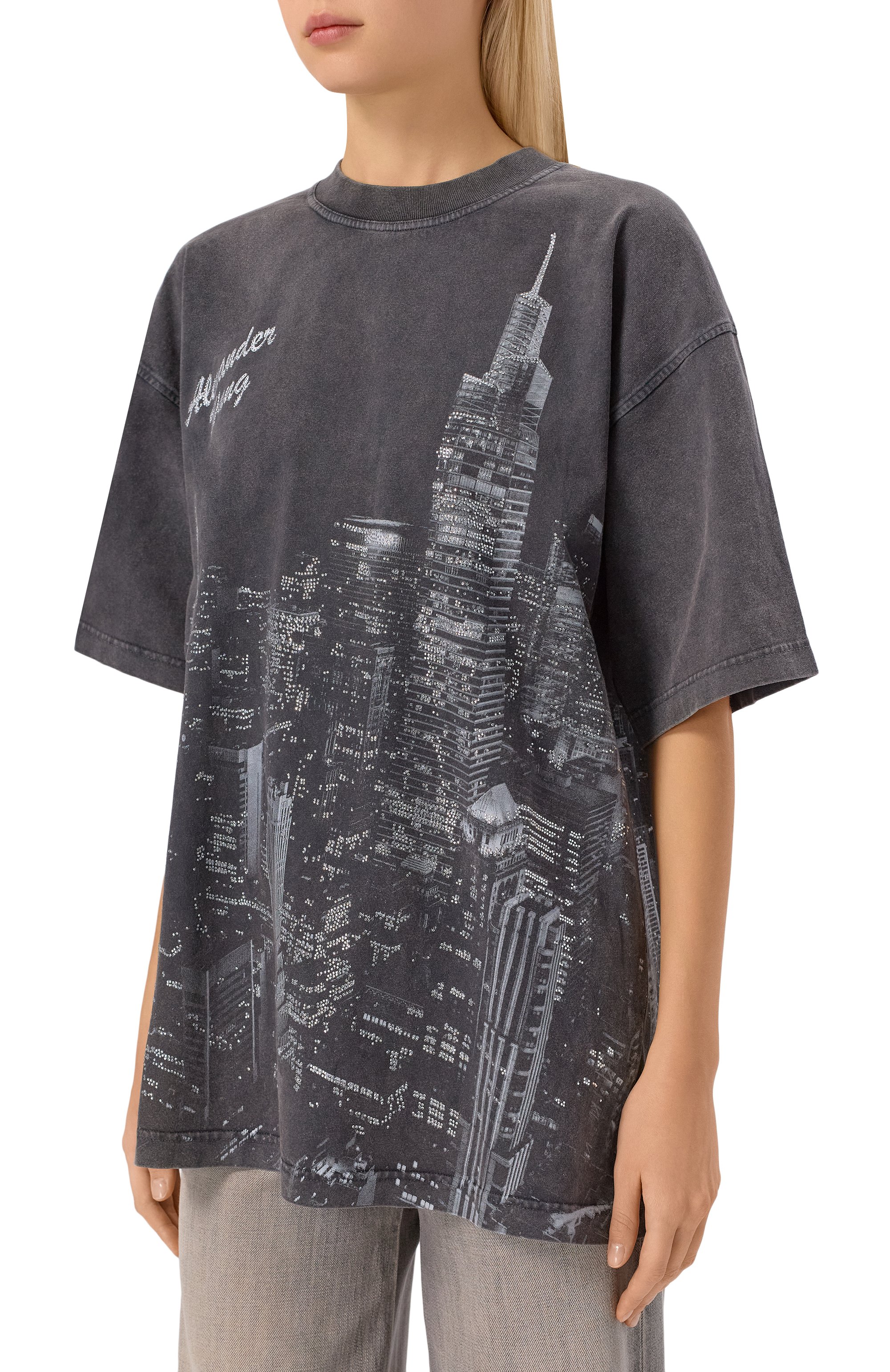 Хлопковая футболка ALEXANDER WANG, арт. UCC3251843, фото 3