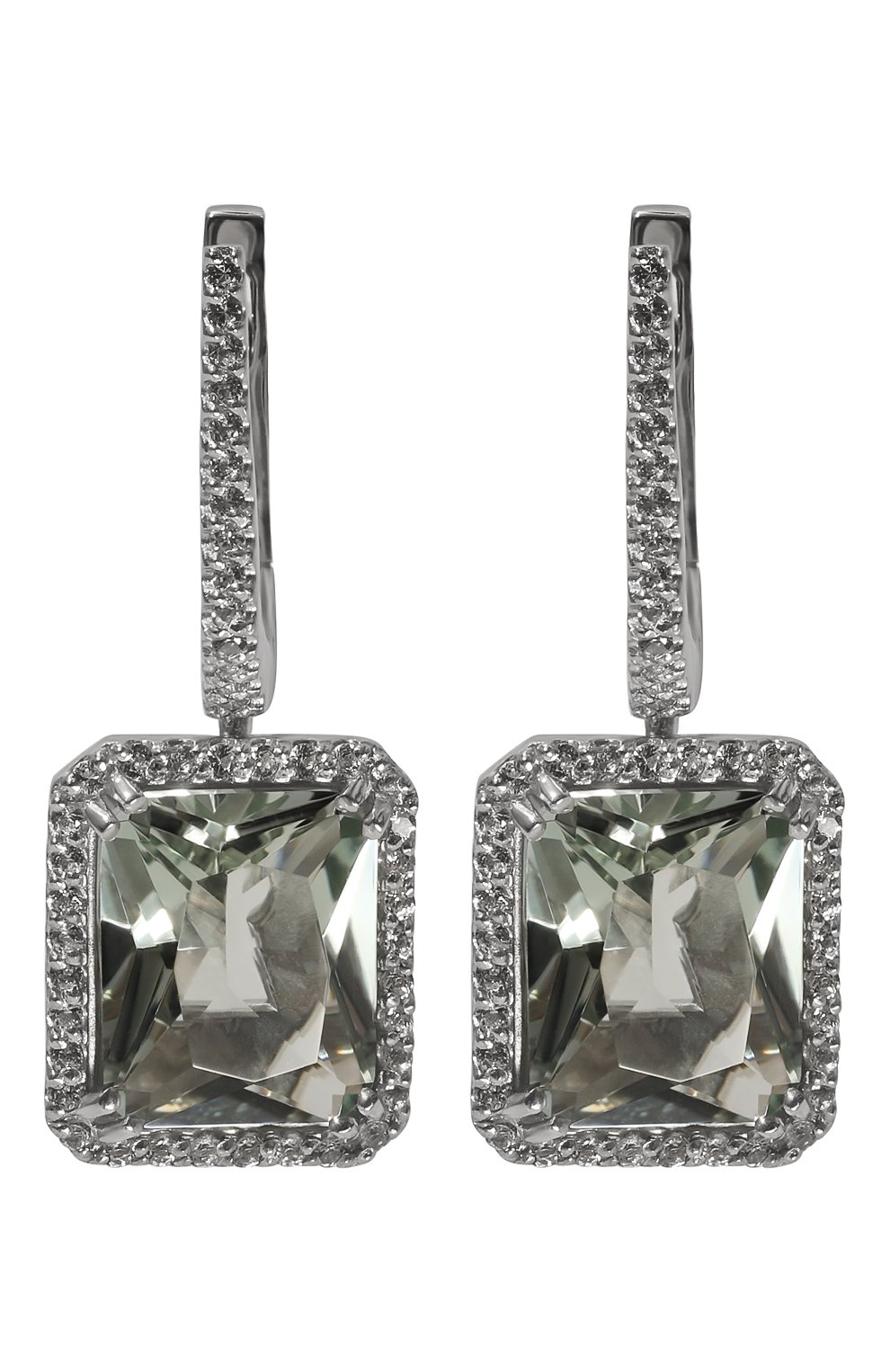 Серьги-багеты с зелеными аметистами SECRETS JEWELRY, арт. СБЗАС0354, фото 1