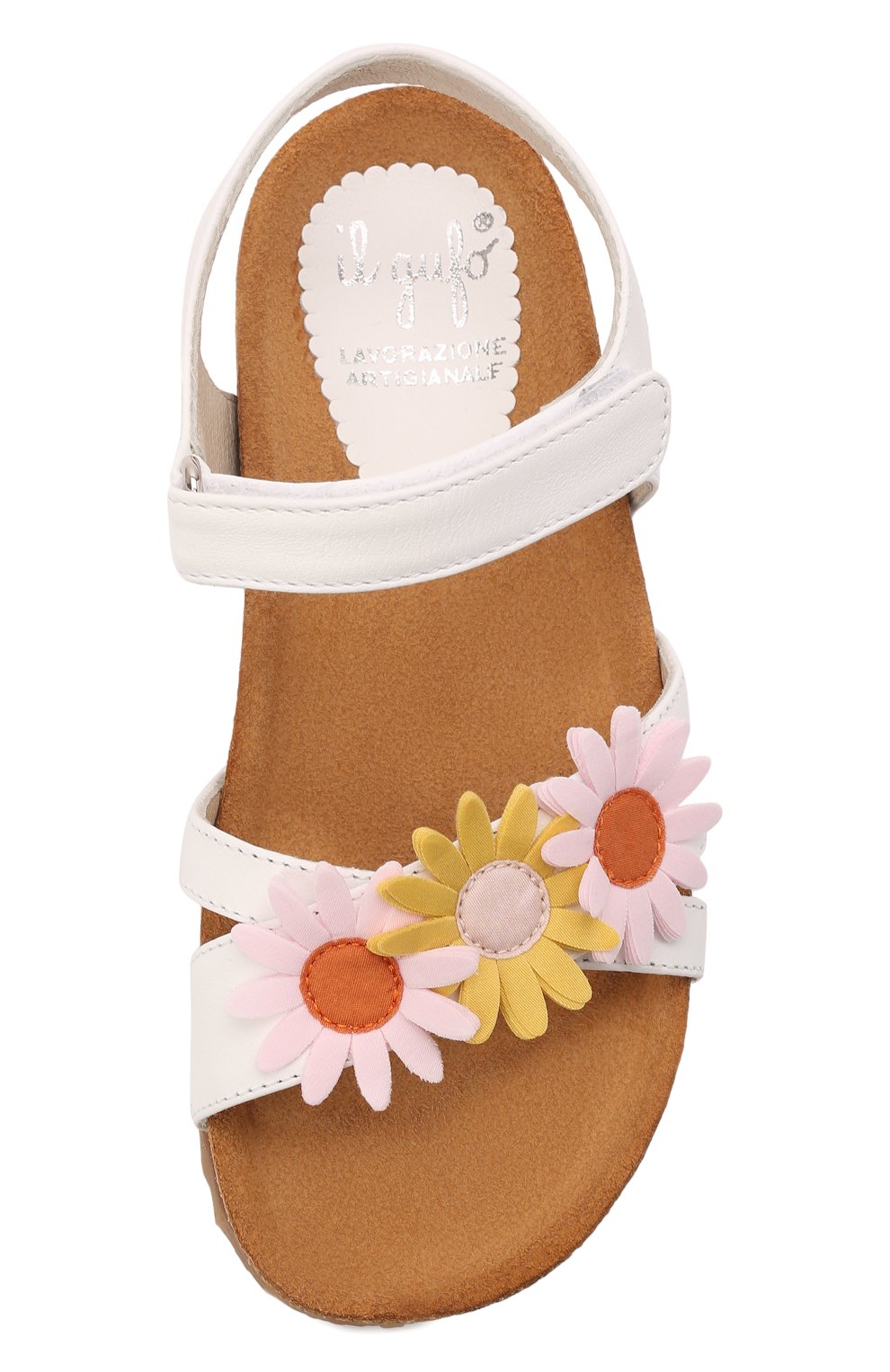 Кожаные сандалии IL GUFO белого цвета по цене 19950 руб., арт. G536/VITELL0 NAPPAC0L0RS/27-30, фото 4 Кожаные сандалии IL GUFO, арт. G536/VITELL0 NAPPAC0L0RS/27-30, фото 4