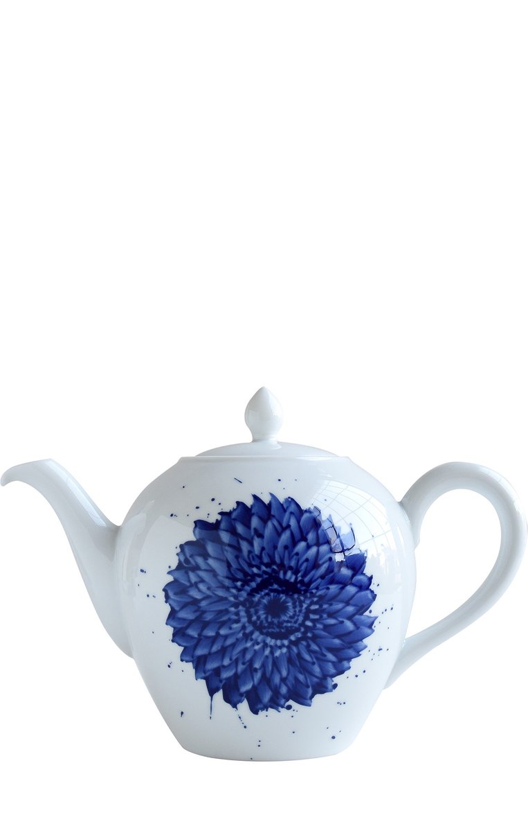 Чайник in bloom BERNARDAUD синего цвета, арт. 1768/3088 | Фото 1 (Статус проверки: Проверена категория; Коллекция: In Bloom; Нос: Не проставлено; Региональные ограничения белый список (Axapta Mercury): Не проставлено; Ограничения доставки: fragile-2)