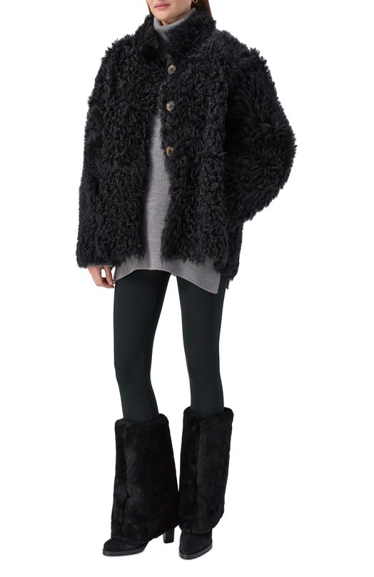 Замшевые сапоги Yves Salomon 26WAC610XXMLCV Чёрный  26WAC610XXMLCV Фото 3