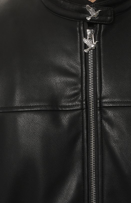 Бомбер из экокожи 3.Paradis Чёрный, фото 5