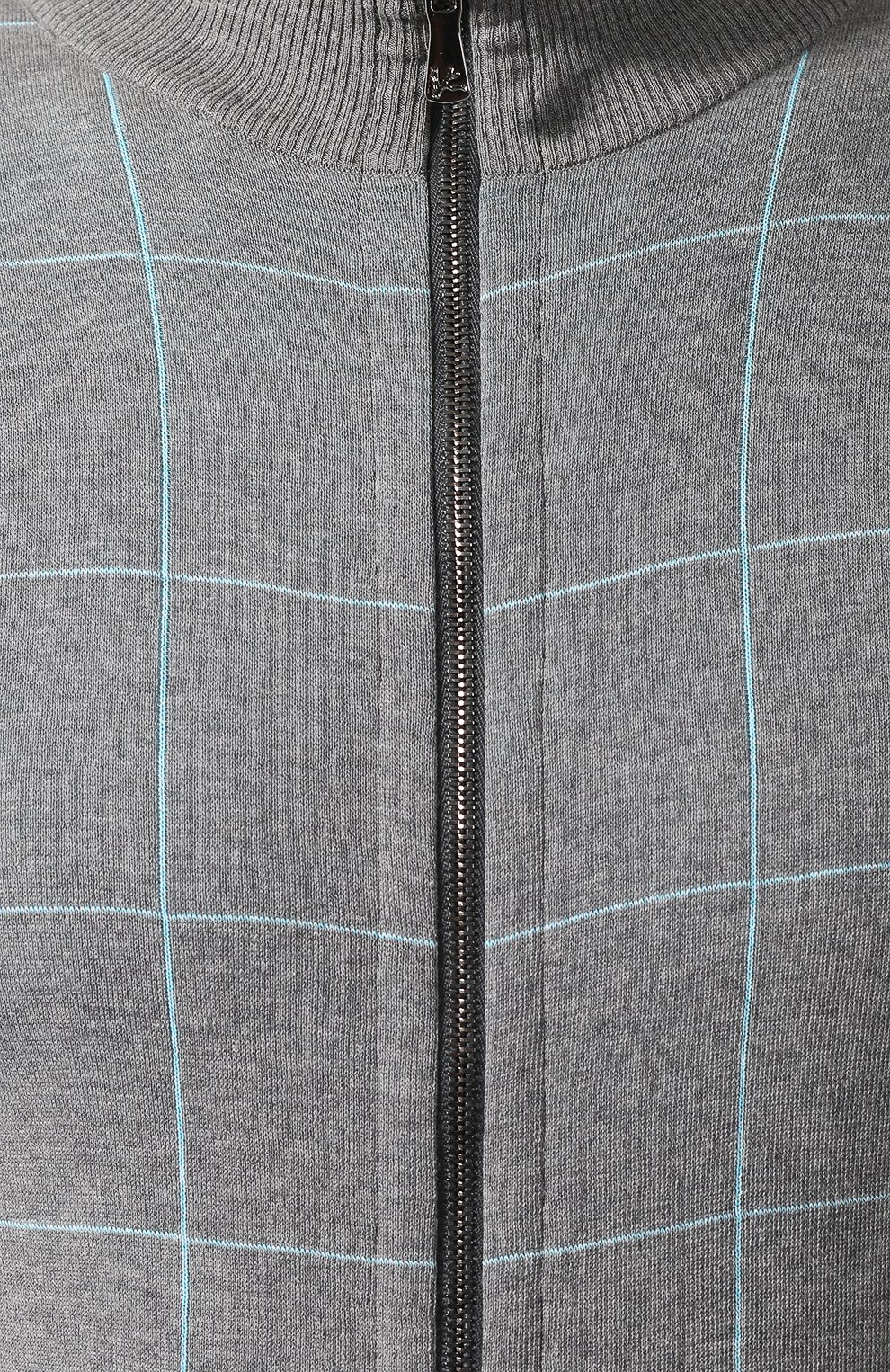 Двусторонний хлопковый кардиган ISAIA светло-серого цвета по цене 58200 руб., арт. MG7284/Y0013, фото 5 Двусторонний хлопковый кардиган ISAIA, арт. MG7284/Y0013, фото 5