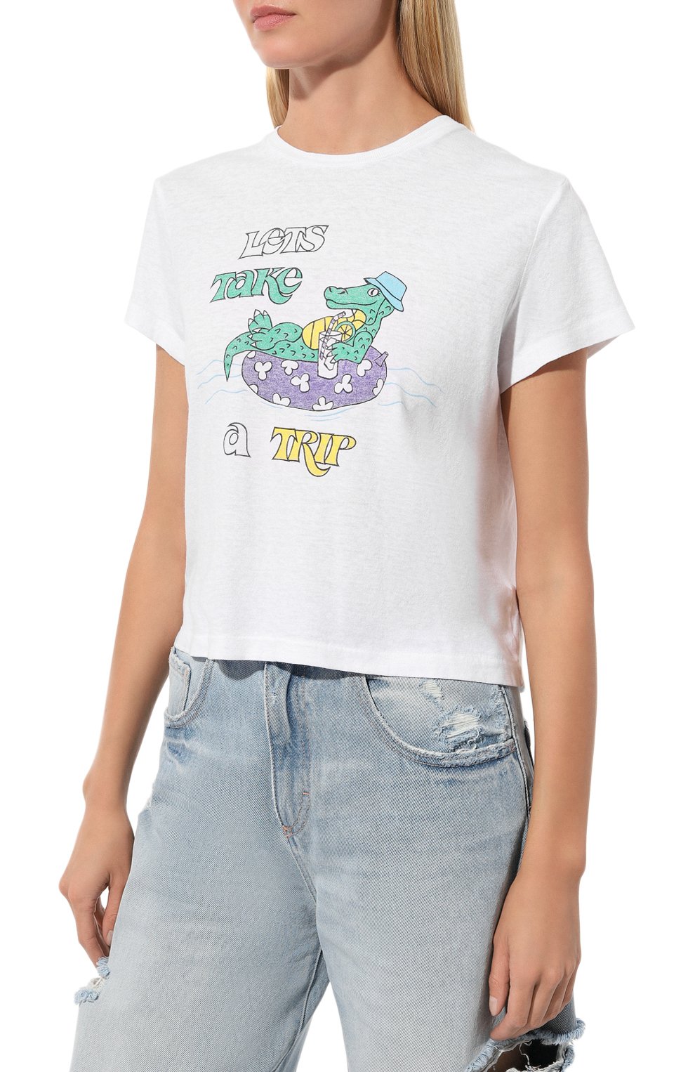 Хлопковая футболка RE/DONE, арт. 024-02WBXT001, фото 3