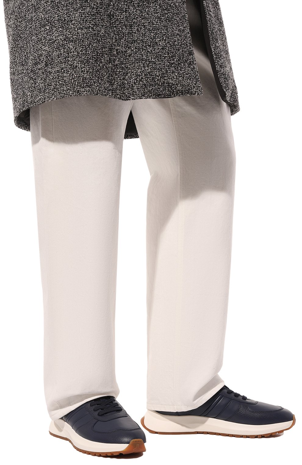 Кожаные кроссовки outline BALLY темно-синего цвета по цене 69350 руб., арт. MSK09S/VT238, фото 3 Кожаные кроссовки outline BALLY, арт. MSK09S/VT238, фото 3