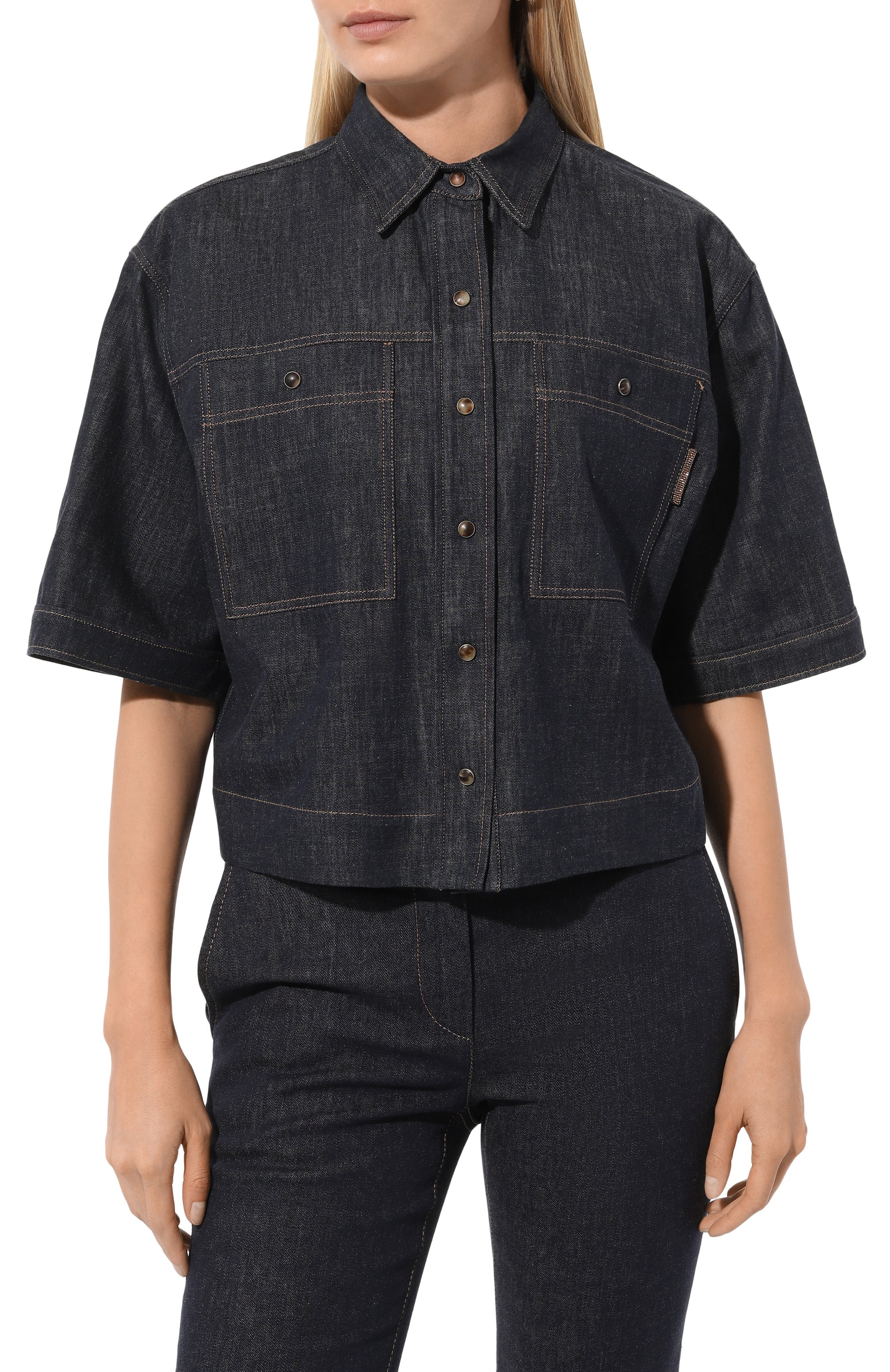 Джинсовая рубашка BRUNELLO CUCINELLI, арт. M0F28MH636, фото 3