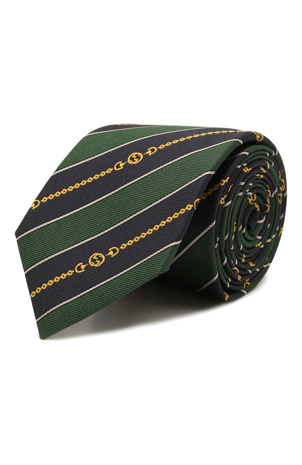 Шелковый галстук GUCCI зеленого цвета по цене 28800 руб., арт. 643929/4E002, фото 1 Шелковый галстук GUCCI, арт. 643929/4E002, фото 1