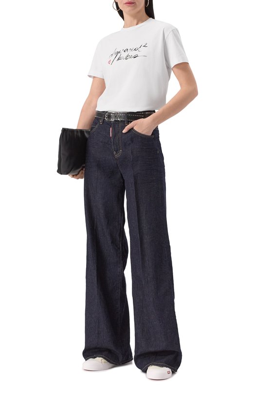 Хлопковая футболка Dsquared2 S72GD0571/D20020 Белый  S72GD0571/D20020 Фото 2