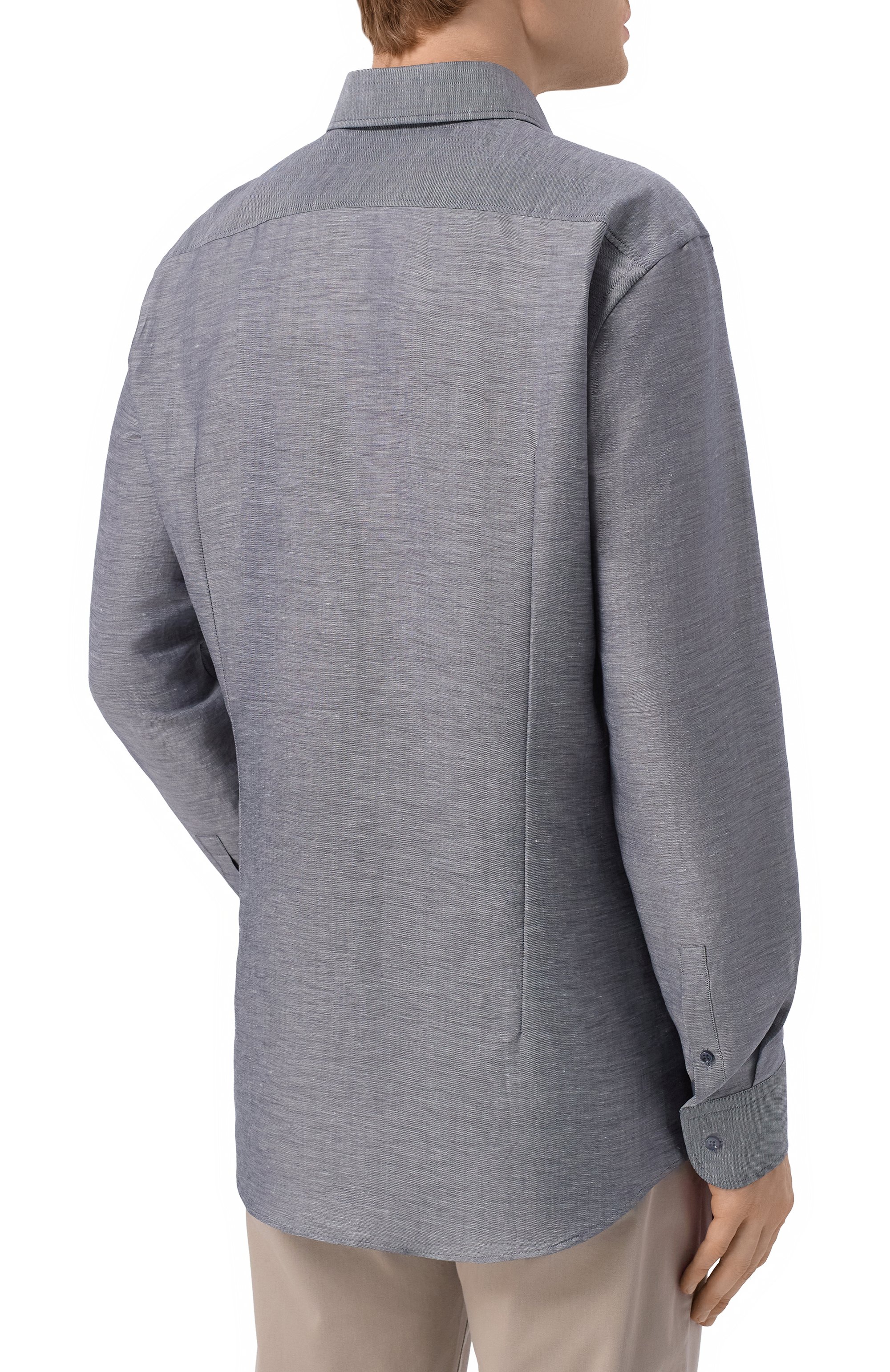 Рубашка изо льна и лиоцелла BOSS, арт. 50562110, фото 4