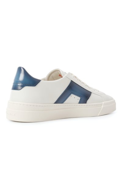 Кожаные кеды double buckle SANTONI, арт. MBGG21779PNNGXAV, фото 5