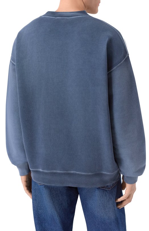 Хлопковый свитшот Off-White 0MBA054F25FLE008 Синий  0MBA054F25FLE008 Фото 4