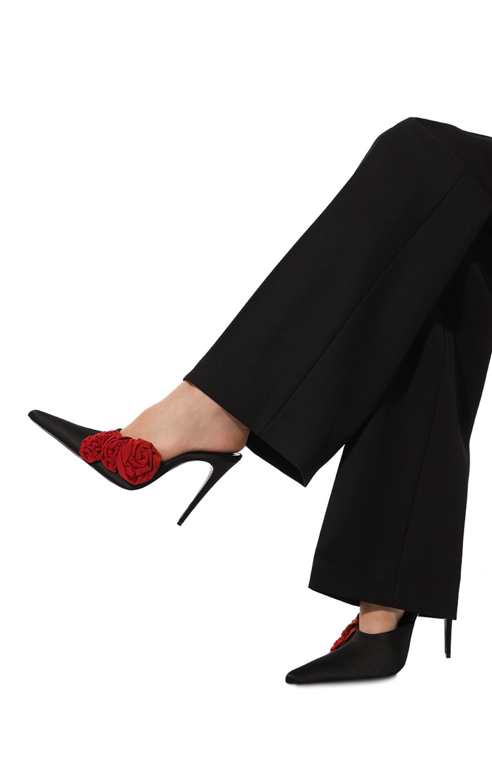 Текстильные мюли MAGDA BUTRYM черного цвета по цене 138500 руб., арт. 516923, фото 3 Текстильные мюли MAGDA BUTRYM, арт. 516923, фото 3