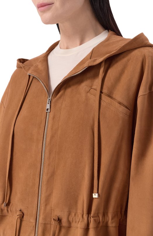 Замшевая парка Kiton D61674K0918F Коричневый  D61674K0918F Фото 5