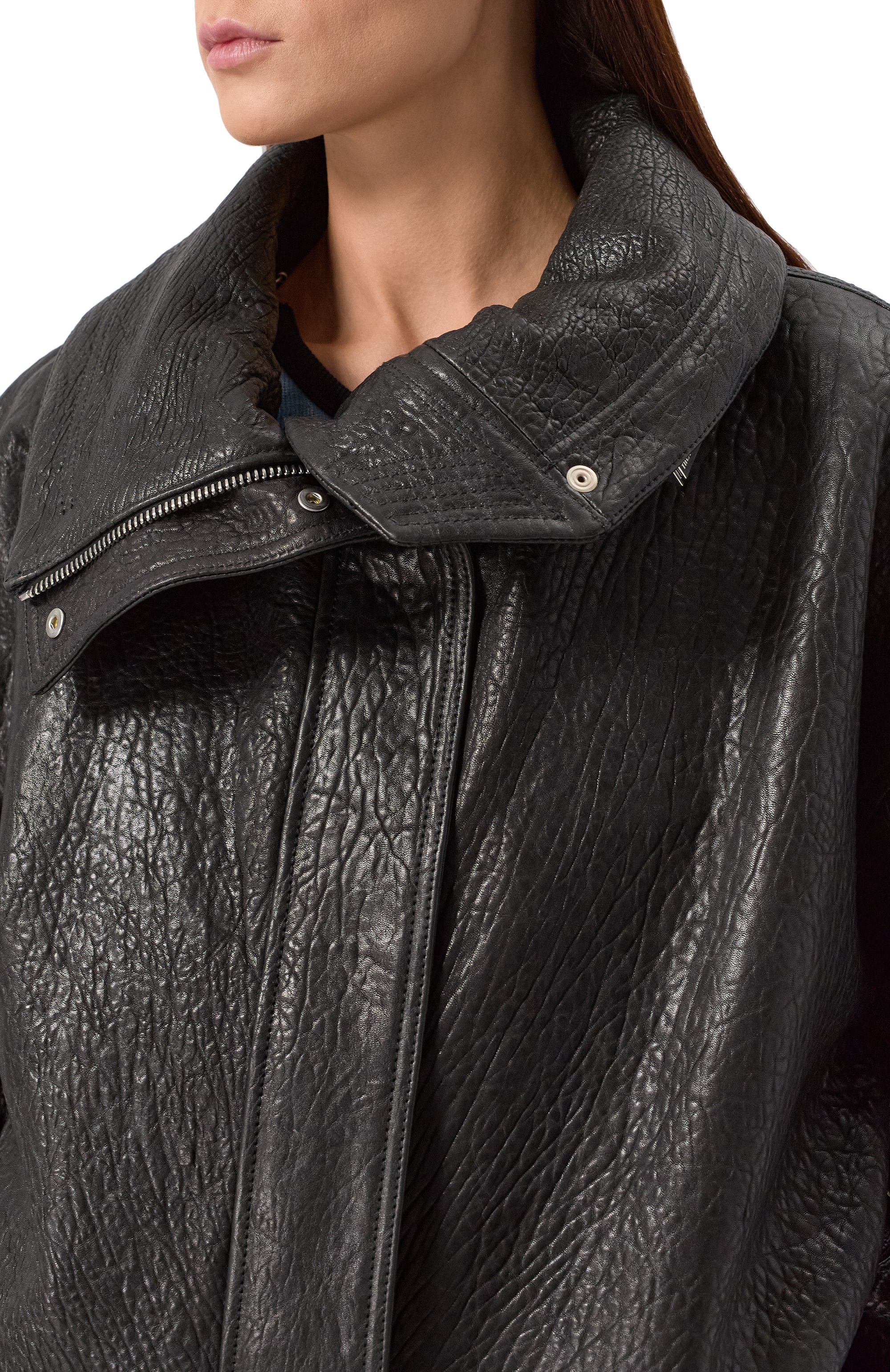 Кожаный бомбер THE ATTICO, арт. 250WCB00072/LBT122AA, фото 5