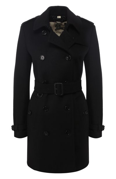 Женское пальто с поясом из смеси шерсти и кашемира BURBERRY, арт. 3926955
