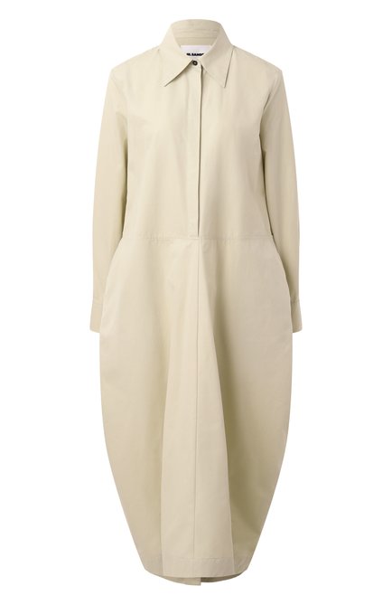 Женское хлопковое платье JIL SANDER светло-зеленого цвета по цене 0 руб., арт. J04CT0005-J45002 | Фо�то 1