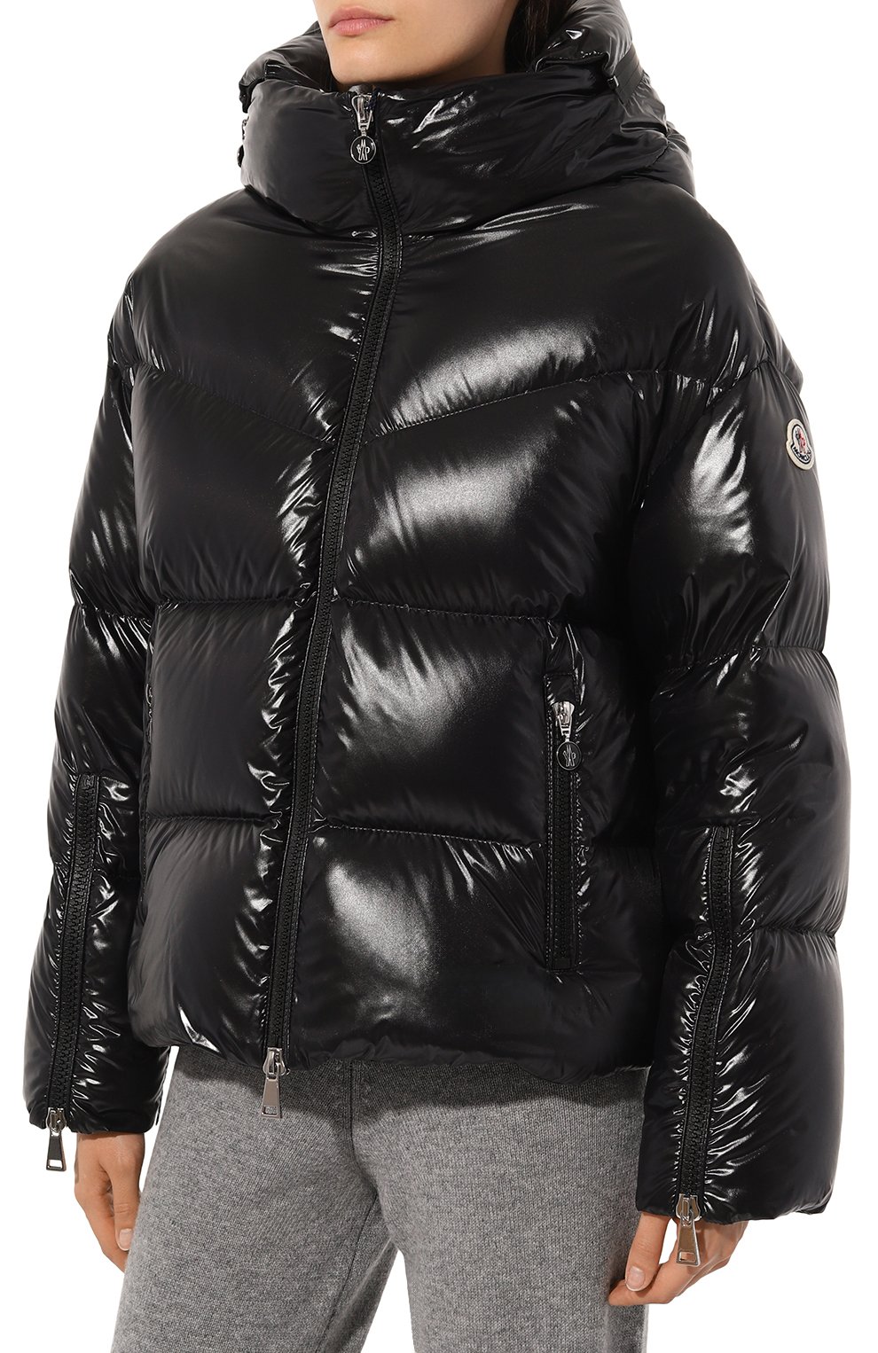 Пуховик huppe MONCLER черного цвета по цене 199500 руб., арт. 1A001.31/5963V, фото 3 Пуховик huppe MONCLER, арт. 1A001.31/5963V, фото 3