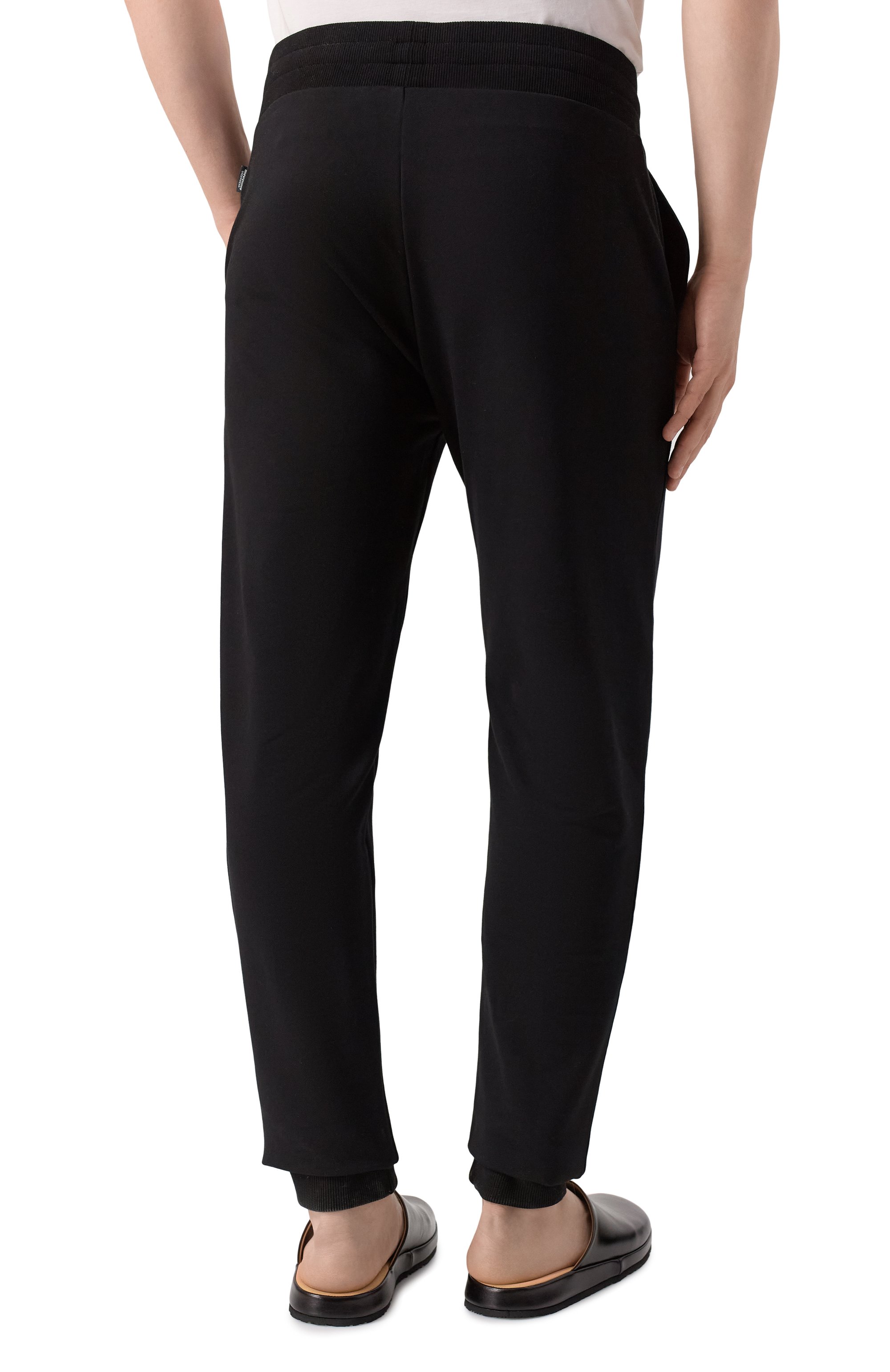 Хлопковые джоггеры MOSCHINO черного цвета по цене 21700 руб., арт. A6890/4409, фото 4 Хлопковые джоггеры MOSCHINO, арт. A6890/4409, фото 4