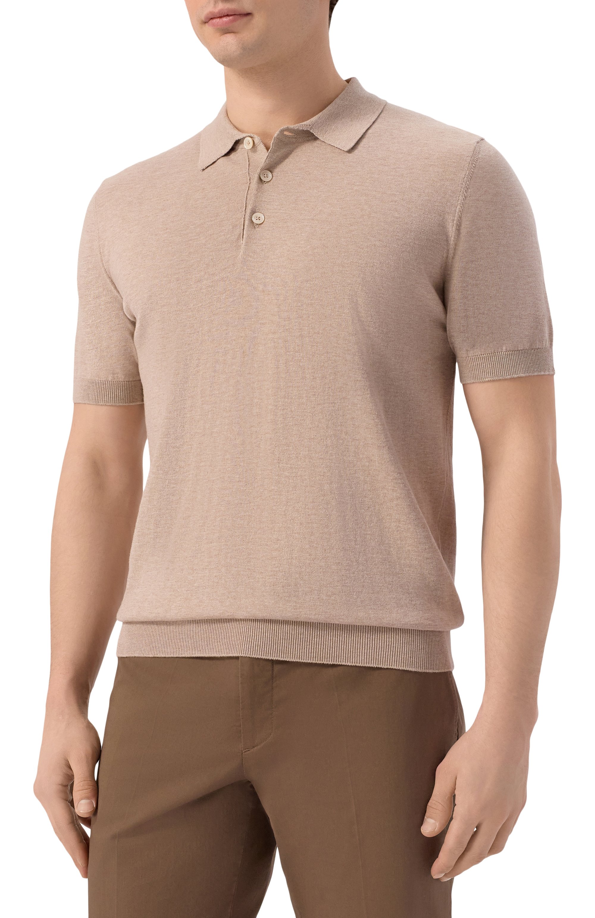 Хлопковое поло ANDREA CAMPAGNA, арт. M5426-8056, фото 3