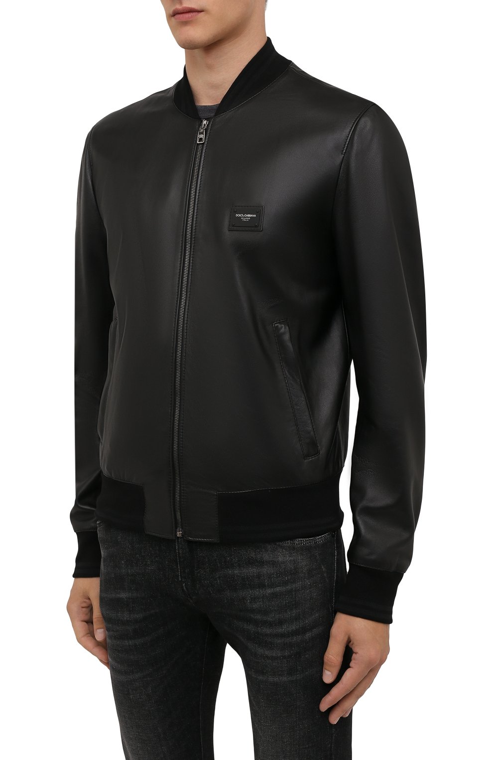 Кожаный бомбер DOLCE & GABBANA, арт. G9PB9L/FUL89, фото 3