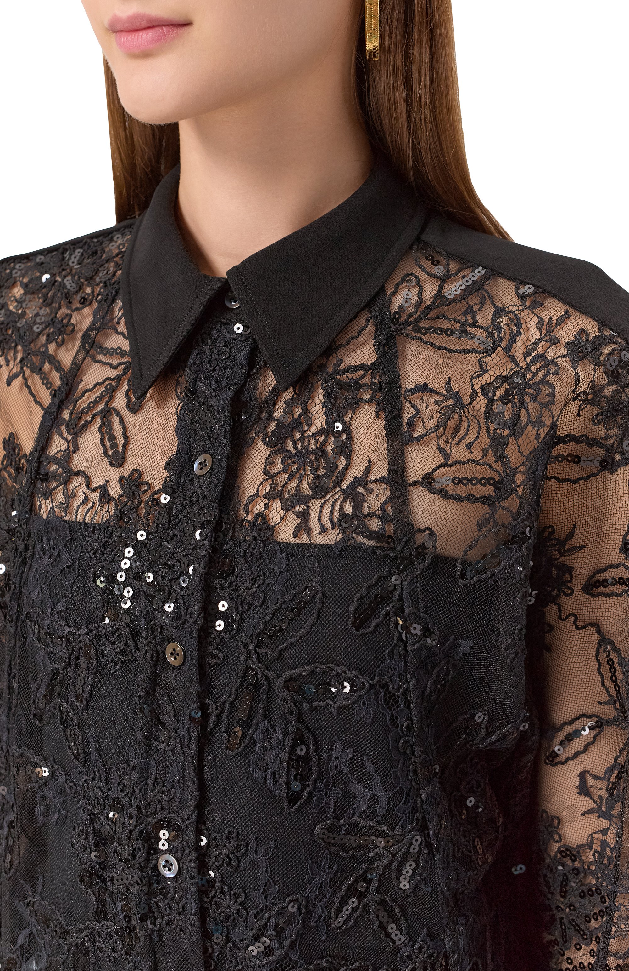 Блузка с отделкой пайетками 3.1 PHILLIP LIM, арт. S252-21687SQL, фото 5