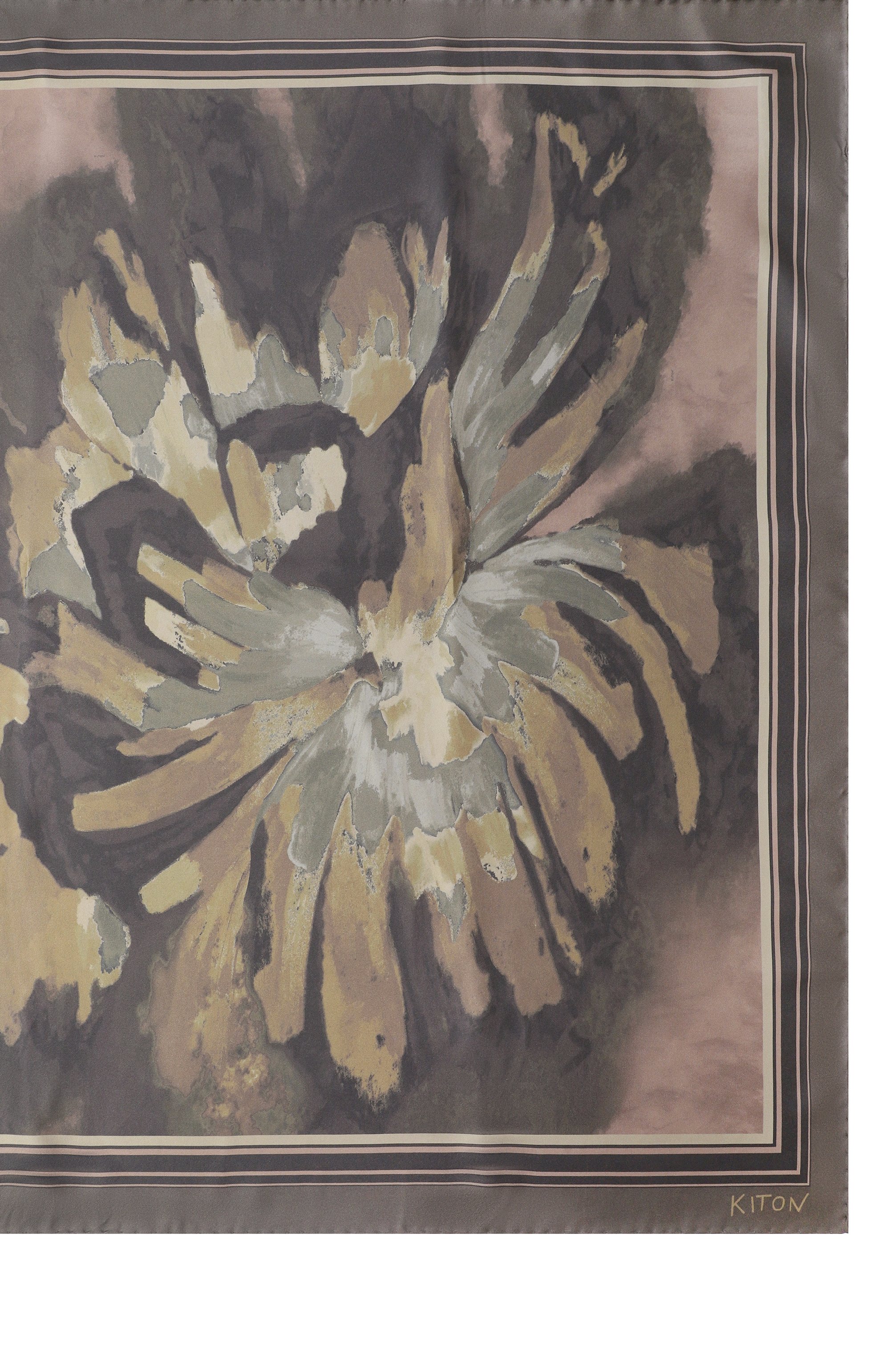 Шелковый платок KITON, арт. D53754K0530H06, фото 4