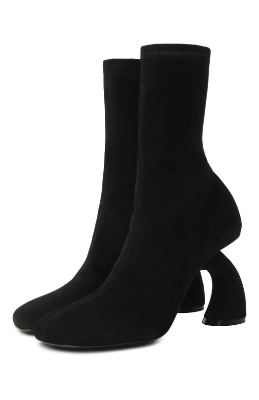 Замшевые ботильоны Dries Van Noten WS241/1146/135 Чёрный WS241/1146/135