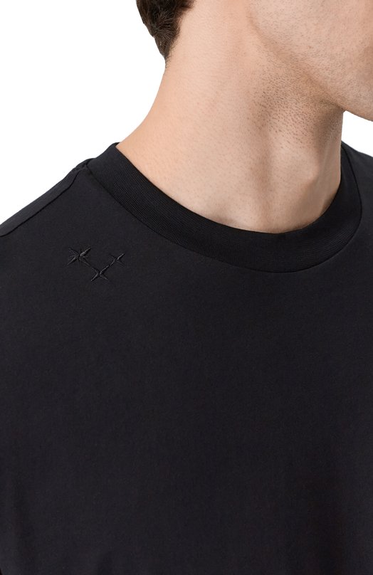 Хлопковая футболка Laneus S6LAMATH218 Чёрный  S6LAMATH218 Фото 5