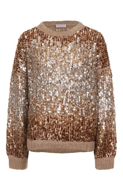 Женский хлопковая футболка BRUNELLO CUCINELLI, арт. M1U375900P