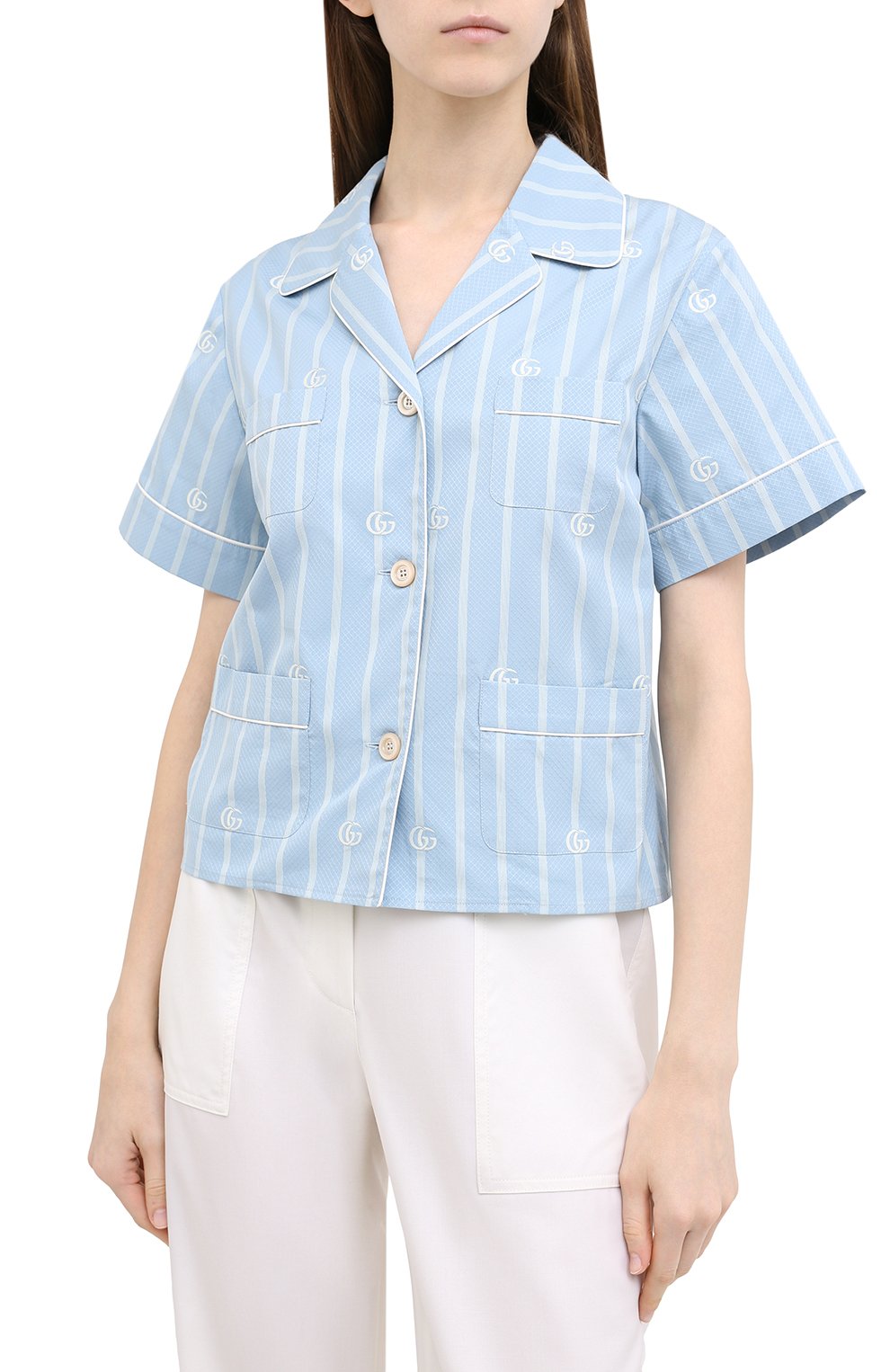 Хлопковая рубашка GUCCI, арт. 625908/ZAEF1, фото 3