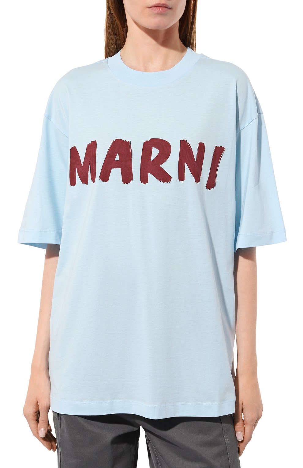 Хлопковая футболка MARNI, арт. THJET49EPH/USCS11, фото 3