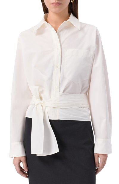 Хлопковая рубашка WEEKEND MAX MARA, арт. FRESC0, фото 3