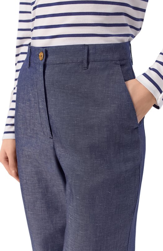 Брюки из хлопка и льна Gran Sasso 76280/60500 Синий  76280/60500 Фото 5
