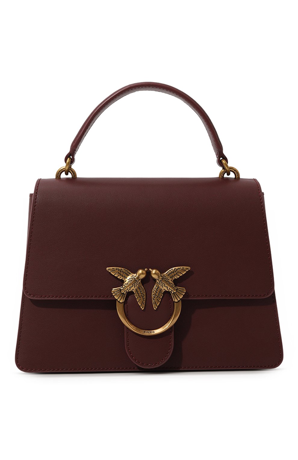 Сумка love one medium PINKO бордового цвета по цене 37900 руб., арт. 100066/A0F1, фото 1 Сумка love one medium PINKO, арт. 100066/A0F1, фото 1