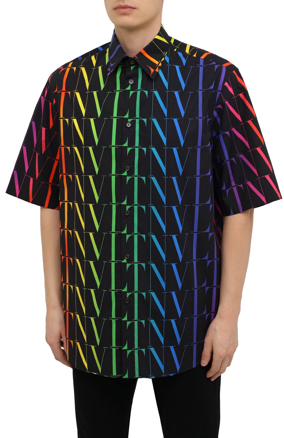 Хлопковая рубашка VALENTINO разноцветного цвета по цене 89950 руб., арт. VV3AAB756G5, фото 3 Хлопковая рубашка VALENTINO, арт. VV3AAB756G5, фото 3