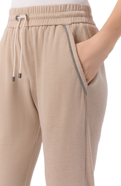 Брюки из хлопка и шелка BRUNELLO CUCINELLI, арт. MD828SB899, фото 5