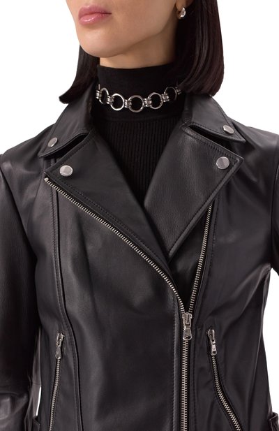 Кожаная куртка EMPORIO ARMANI черного цвета по цене 84900 руб., арт. 0NB60P/02P07, фото 5 Кожаная куртка EMPORIO ARMANI, арт. 0NB60P/02P07, фото 5