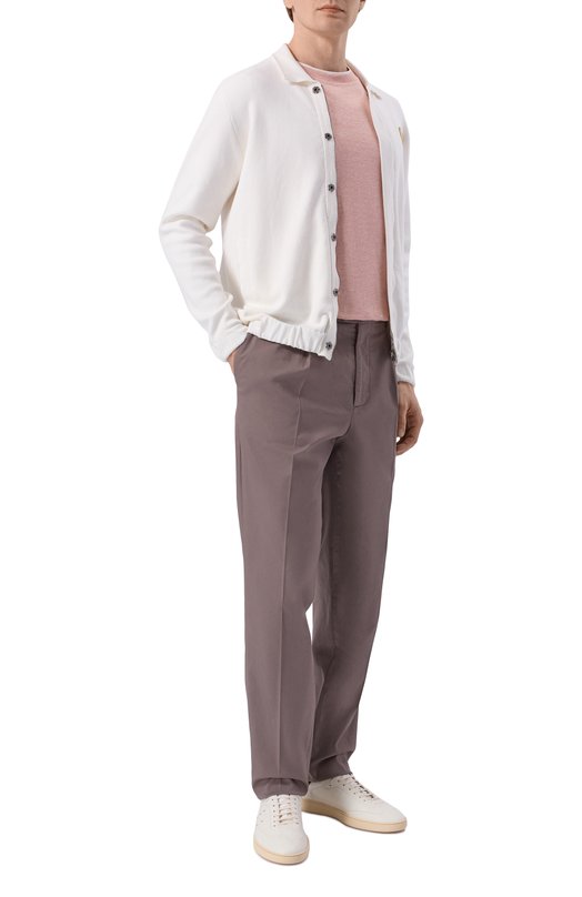 Кожаные кеды Kiton USSA415N01396 Белый  USSA415N01396 Фото 2