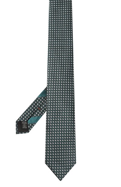 Шелковый галстук ZEGNA темно-зеленого цвета по цене 27350 руб., арт. Z5D45TA5/1PF, фото 2 Шелковый галстук ZEGNA, арт. Z5D45TA5/1PF, фото 2