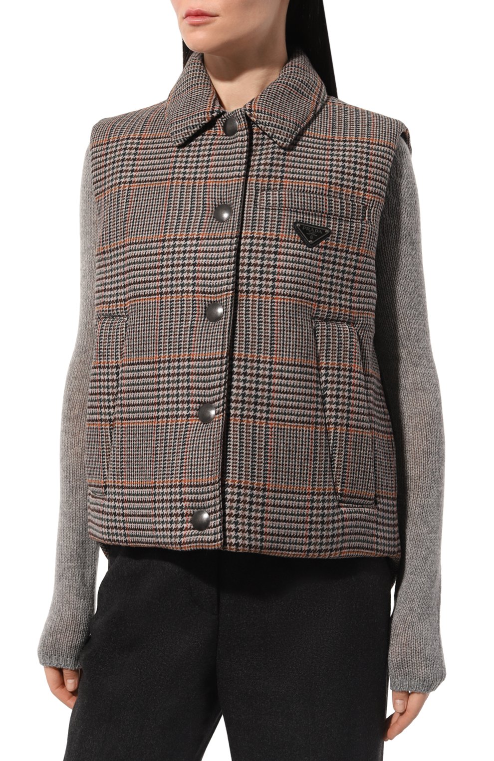Жилет из шерсти и кашемира PRADA, арт. P501M-1ZR4-F0342-212, фото 3