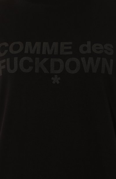 Хлопковая футболка COMME DES FUCKDOWN черного цвета по цене 5595 руб., арт. CFABW01021, фото 5 Хлопковая футболка COMME DES FUCKDOWN, арт. CFABW01021, фото 5