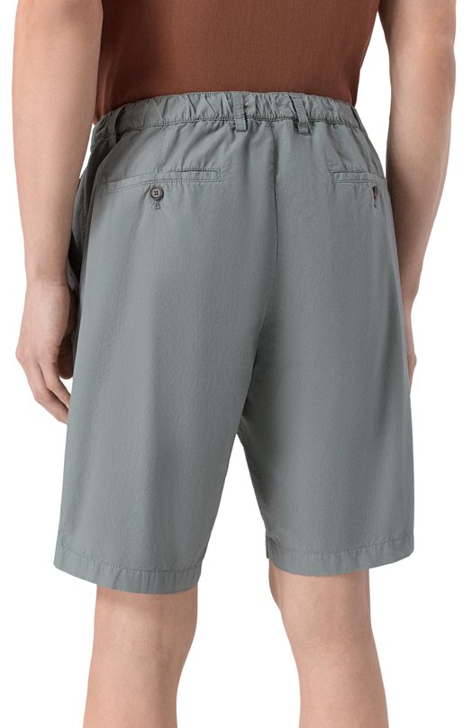 Хлопковые шорты Paul&Shark 25414026_001 Хаки  25414026_001 Фото 4