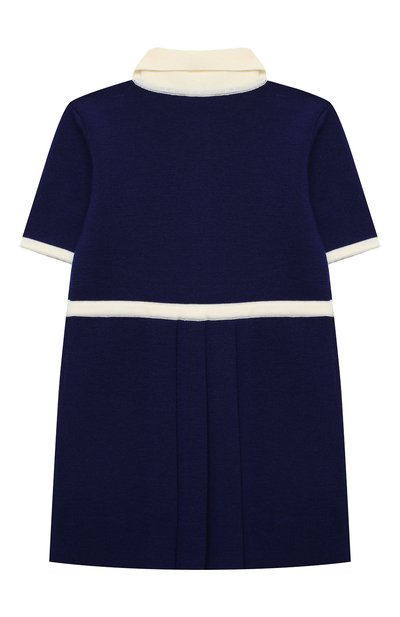 Шерстяное платье GUCCI синего цвета по цене 52450 руб., арт. 621871/XKBGW, фото 2 Шерстяное платье GUCCI, арт. 621871/XKBGW, фото 2