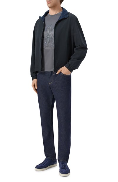 Хлопковая футболка STEFANO RICCI серого цвета по цене 103000 руб., арт. MNH6205360/TE0001, фото 2 Хлопковая футболка STEFANO RICCI, арт. MNH6205360/TE0001, фото 2