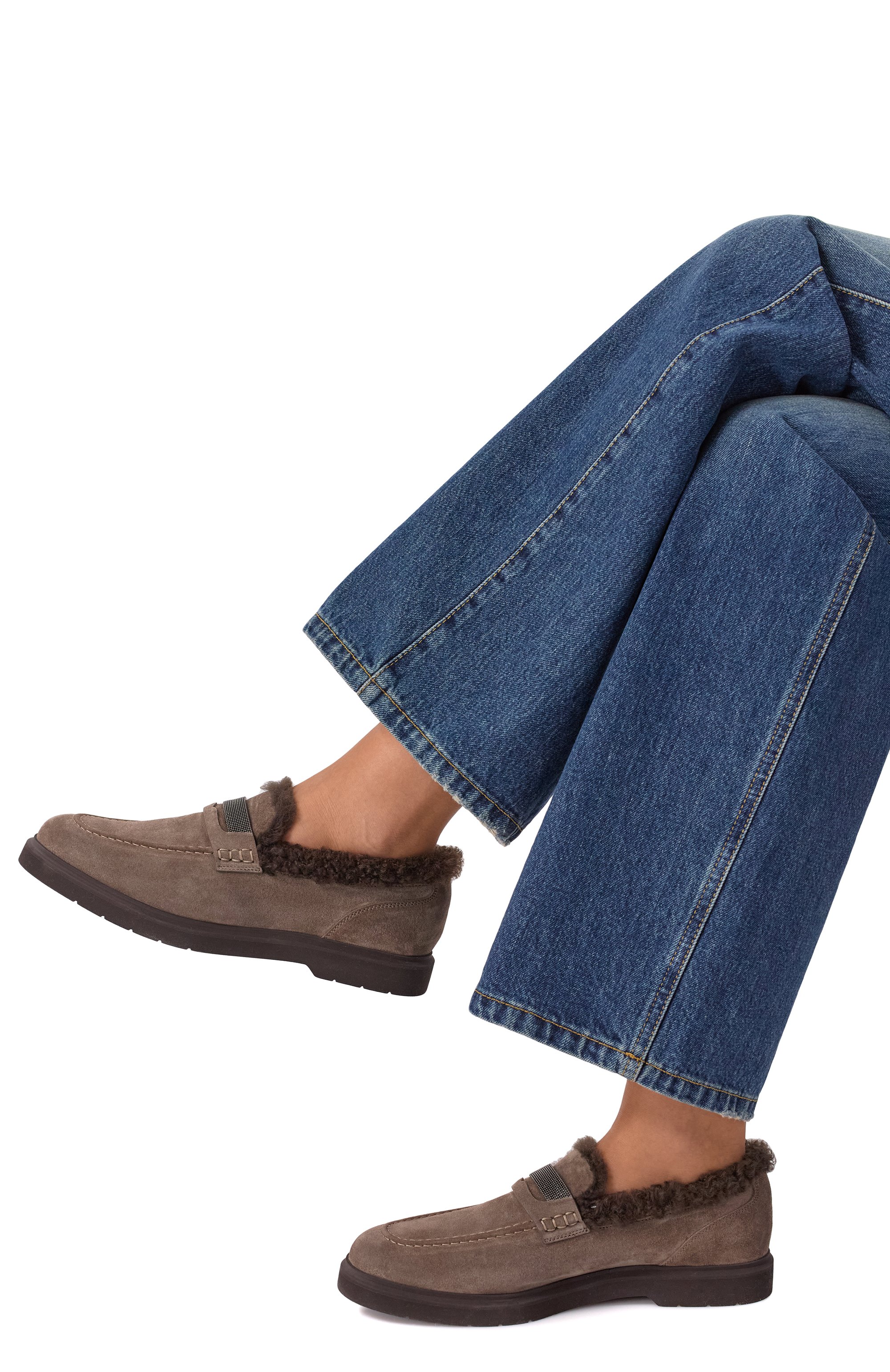 Замшевые пенни-лоферы BRUNELLO CUCINELLI, арт. MZSFG2569, фото 2