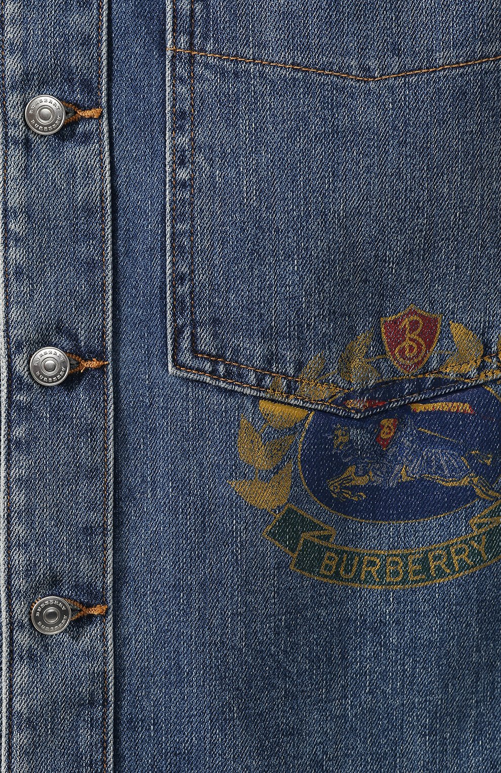 Джинсовая рубашка BURBERRY, арт. 8005278, фото 5