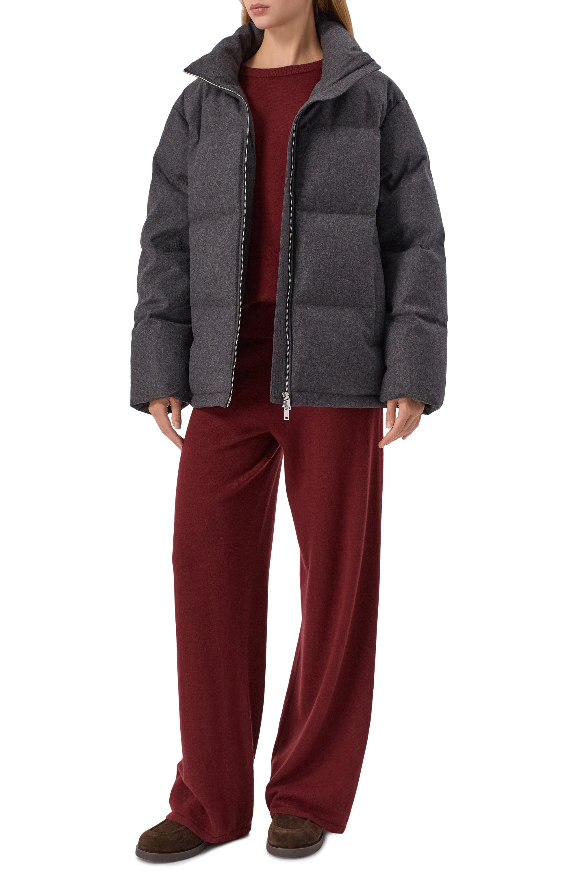 Пуховик из шерсти и кашемира 12 STOREEZ серого цвета по цене 69000 руб., арт. 133516, фото 2 Пуховик из шерсти и кашемира 12 STOREEZ, арт. 133516, фото 2