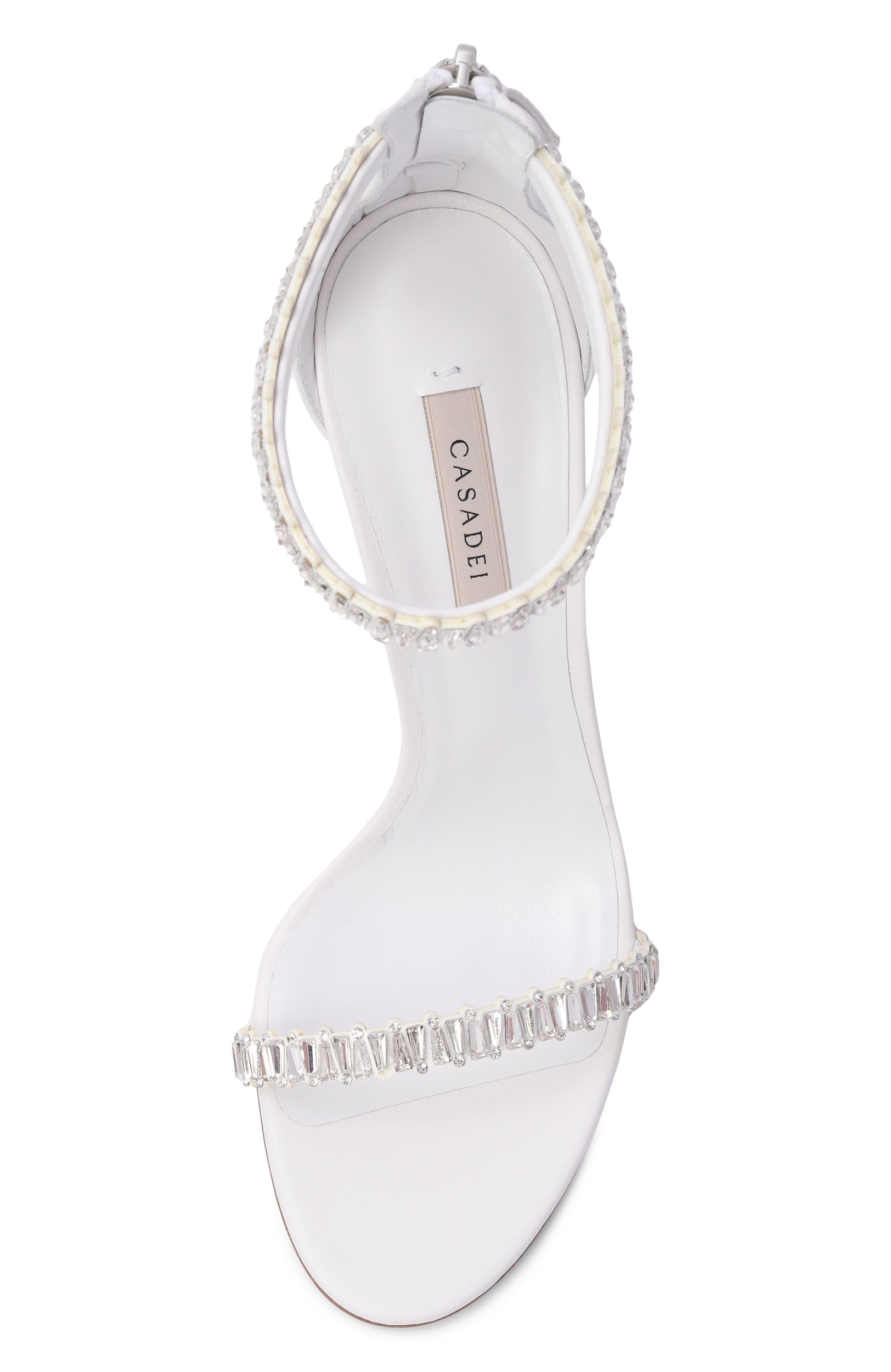 Текстильные босоножки julia 100 CASADEI белого цвета по цене 105000 руб., арт. 1L492C1001/T0597, фото 6 Текстильные босоножки julia 100 CASADEI, арт. 1L492C1001/T0597, фото 6