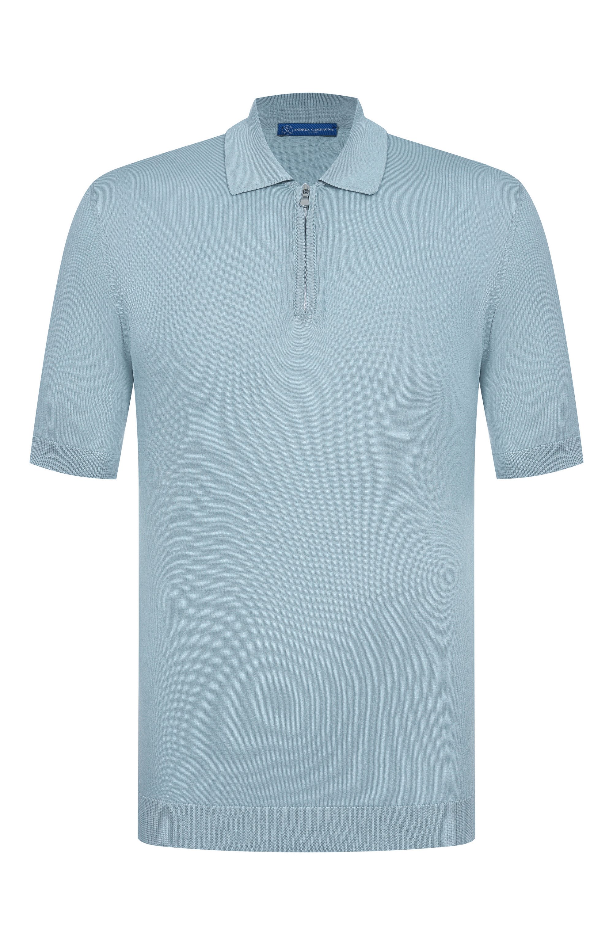 Поло из шелка и хлопка ANDREA CAMPAGNA, арт. M5425-1031, фото 1